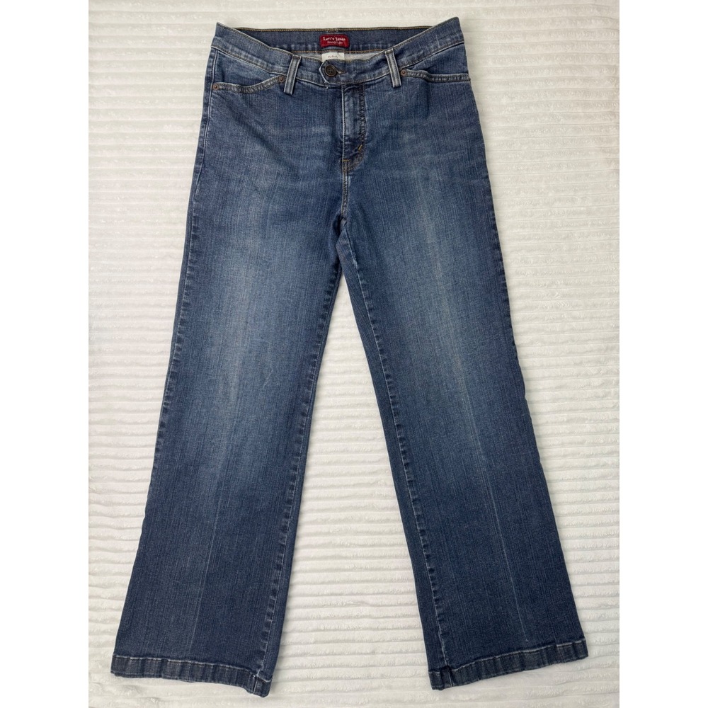 Levis Perfectly Slimming Jeans‎ Womens 14 Medium Blue Boot Cut Stretch Denim